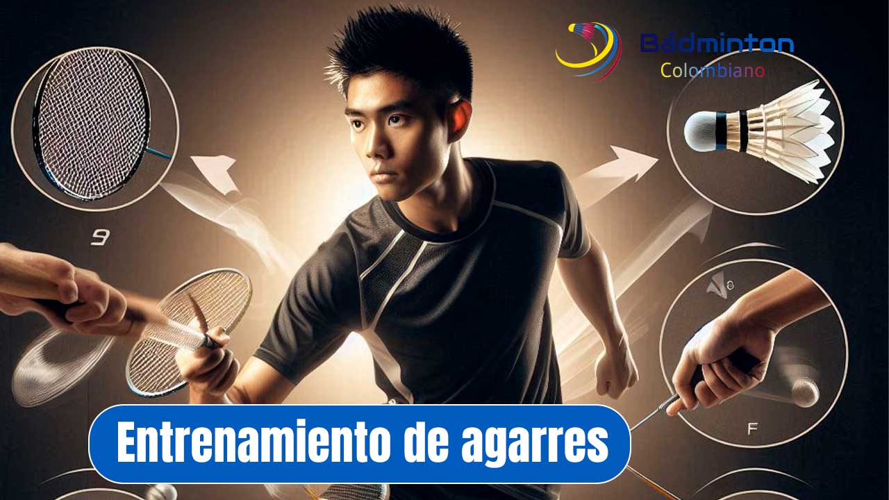 Entrenamiento de agarres de raqueta en bádminton