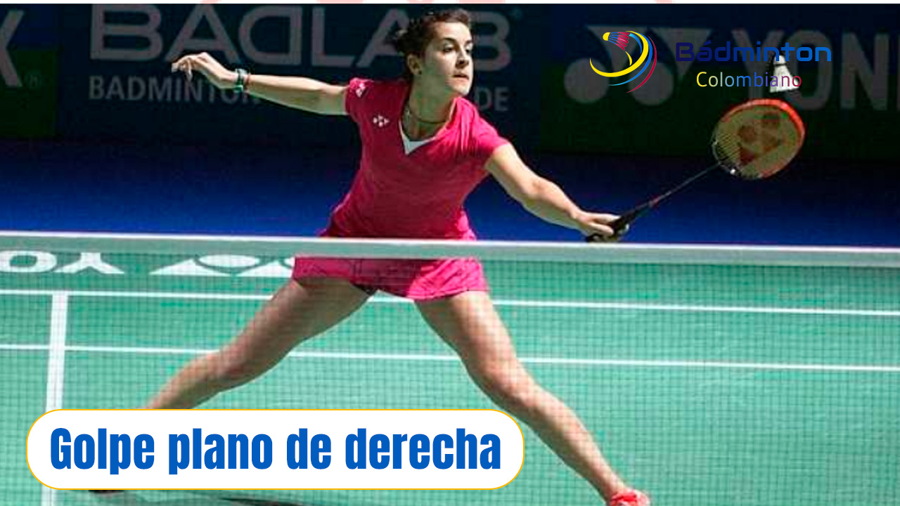 Golpe plano de derecha en bádminton
